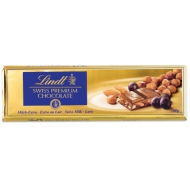 Шоколад Lindt Gold с лесными орехами и изюмом 