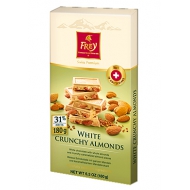 Шоколад белый Frey Crunchy Almonds с миндалем 180 г