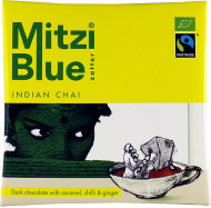 Mitzi Blue Indian Chai шоколад органический черний с карамелью, чили и имберем 65 г