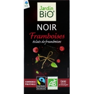 Jardin BIO черный шоколад с малиной 100 г