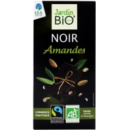 Jardin BIO черный шоколад с миндалем 100 г