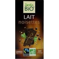 Jardin BIO молочный шоколад с орехами 100 г