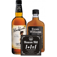 Акционній набор: ром Blackheart и бурбон Evan Williams Black 0,75 л + 0,375 л