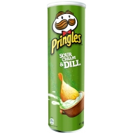 Чипсы Pringles со вкусом сметаны и укропа 165 г