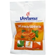 Леденцы Verbena Женшень на травах с медом 60 г