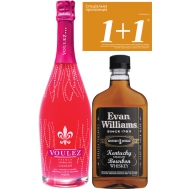 Акционный набор ликер Voulez и бурбон Evan Williams Black 0,75 л + 0,375 л