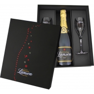 Champagne Lanson Black Label Brut (с двумя бокалами) 0,75 л