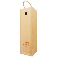 Короб подарочный деревянный Wine Time Fox (на 1 бутылку игристого) 