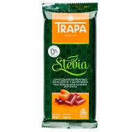 Шоколад молочный с миндалем и стевией Trapa Stevia 75 г