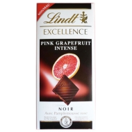 Черный шоколад Lindt Excellence с розовым грейпфрутом 100 г