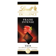 Чорный шоколад Lindt Excellence с клубникой 100 г