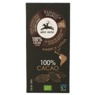 Шоколад экстра черный 100% Fairtrade America Latina Alce Nero 50 г