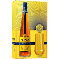 Metaxa 5* ( в коробке + 2 glasses) 0,7 л