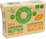Масло сладкосливочное Organic Milk 82.6% 200 г