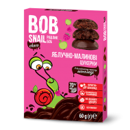 Конфеты натуральные Яблочно-Малиновые в черном шоколаде Bob Snail 60 г