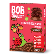 Конфеты натуральные Яблочно-Клубничные в молочном шоколаде Bob Snail 60 г