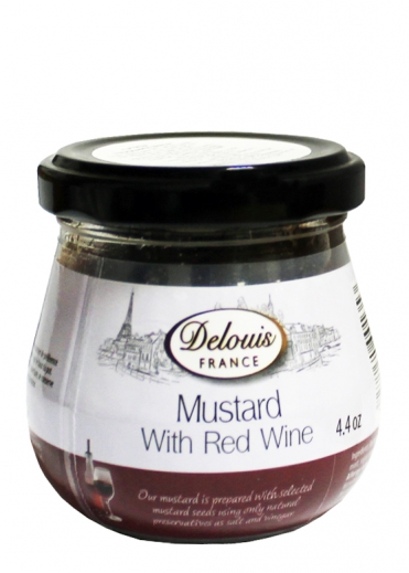 Горчица с красным вином Moutarde au Vin Rouge Delouis 125 г