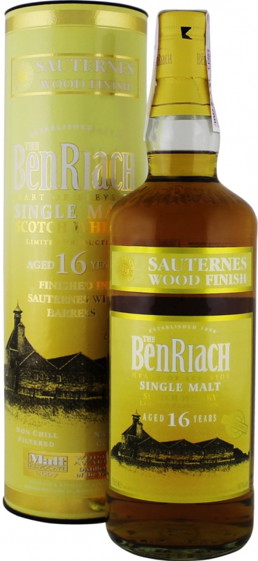 BenRiach Sauterne 16 Y.O. (в тубусе) 0,7 л