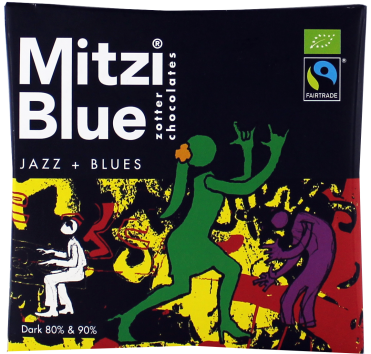 Mitzi Blue Jazz + Blues шоколад органічний чорний 65 г