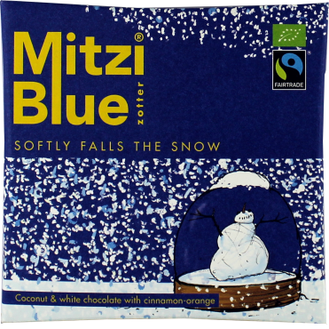 Mitzi Blue Softly Falls the Snow шоколад органічний білий з кокосом 65 г