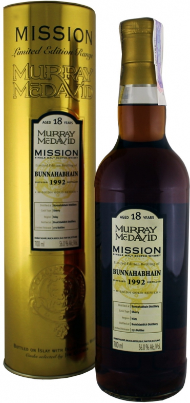 Murray McDavid Bunnahabhain Sherry 1992 18 Y.O. (в тубусі) 0,7 л