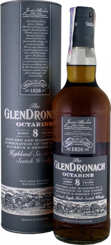 GlenDronach Octarine Bourbon & Sherry Casks 8 Y.O. (в тубусе) 0,7 л