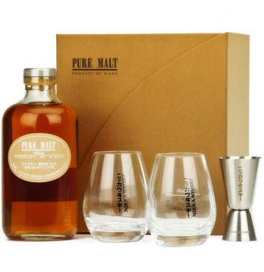 Nikka Origami Pure Malt White + 2 бокала 0,5 л