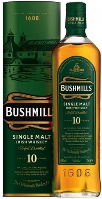 Bushmills Single Malt 10 Y.O. (в тубусе) 0,7 л