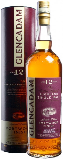 Glencadam Highland Single Malt Scotch Whisky Portwood Finish 12Y.O. (в тубусі) 0,7 л