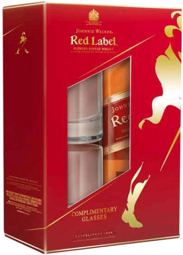 Red Label + 2 бокала 0,7 л