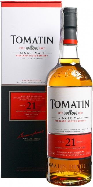 Tomatin 21 Y.O. (в коробці) 0,7 л