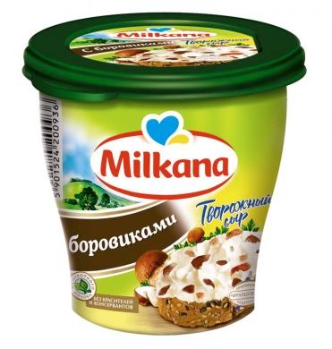 Сыр творожный с боровиками Milkana 150 г