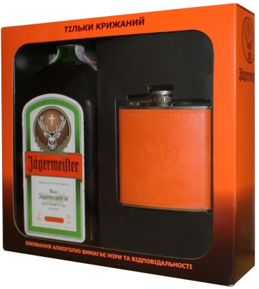 Jagermeister з флягою 1 л