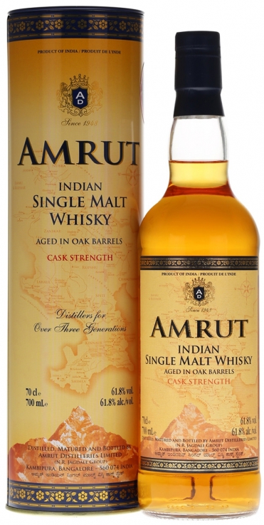 Amrut Indian Single Malt Whisky Cask Strength (в тубусі) 0,7 л