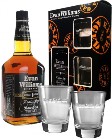 Evan Williams Black (в коробке с 2 бокалами) 0,75 л