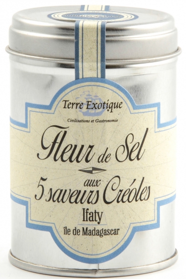 Сіль з креольскою сумішшю спецій Fleur de sel aux 5 saveurs créoles Terre Exotique 90 г