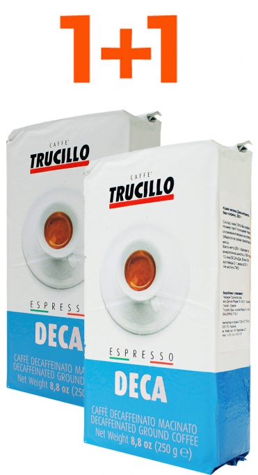 Набор 1+1: Кофе молотый без кофеина Espresso Deca Trucillo 2 х 250 г