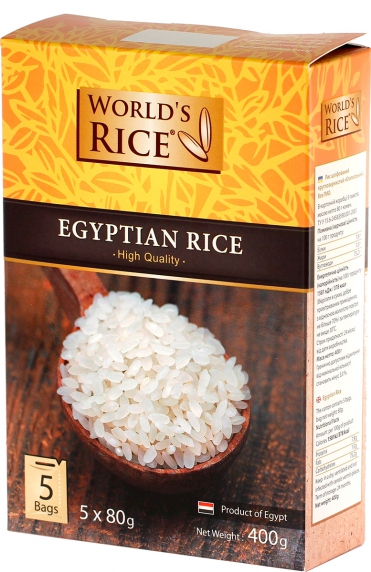 Рис Єгипетський Worlds Rice 400 г (5*80 г)