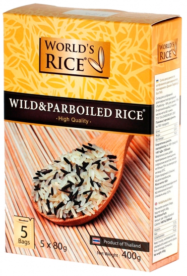 Рис Дикий+Парбоілд Worlds Rice 400 г (5*80 г)