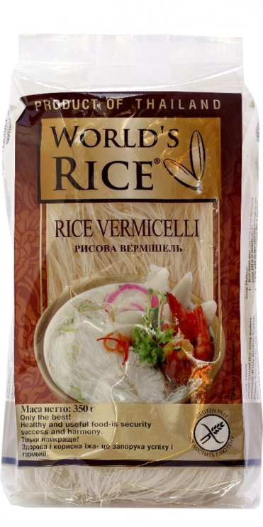 Вермішель рисова Worlds Rice 350 г