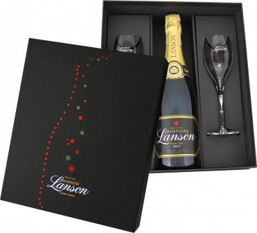 Champagne Lanson Black Label Brut (с двумя бокалами) 0,75 л