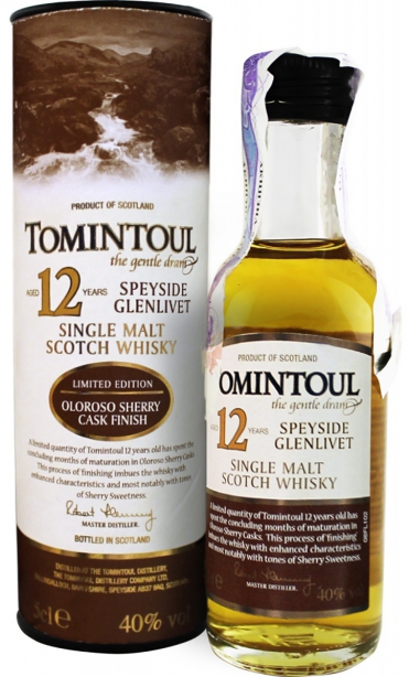 Tomintoul 12 Y.O. Oloroso Finish (в тубусі) 0,05 л