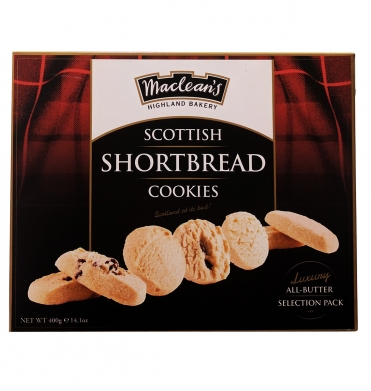 Печенье песочное ассорти с кусочками шоколада и медом Macleans Luxury Shortbread 400 г