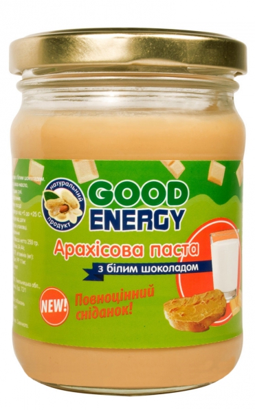 Паста арахисовая с белым шоколадом Good Energy 250 г