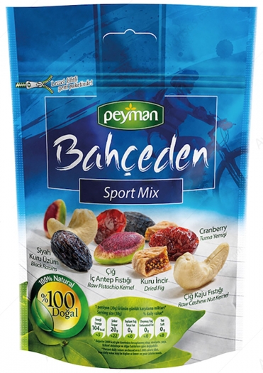 Peyman Bahceden Sport Mix микс сухофруктов и орехов 70 г