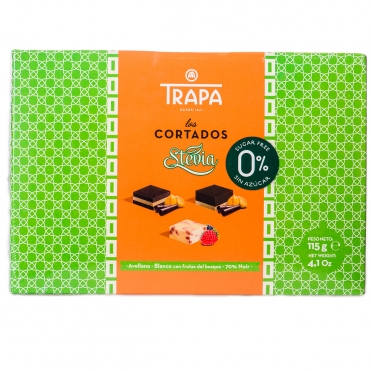 Цукерки шоколадні Trapa Cortados Stevia 115 г