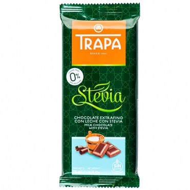 Шоколад молочный со стевией Trapa Stevia 75 г