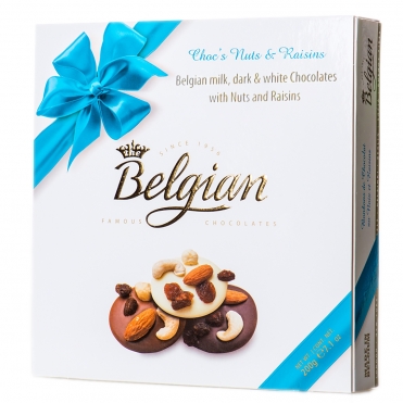 Шоколад с орехами и изюмом Belgian 200 г