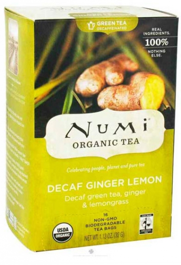 Чай зеленый с имбирем Солнечный лемонграсс без кофеина Numi Organic Tea 32 г