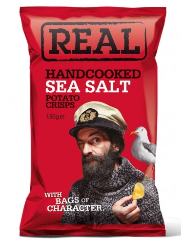 Чипсы картофельные REAL с морской солью Real Crisps Limited 150 г